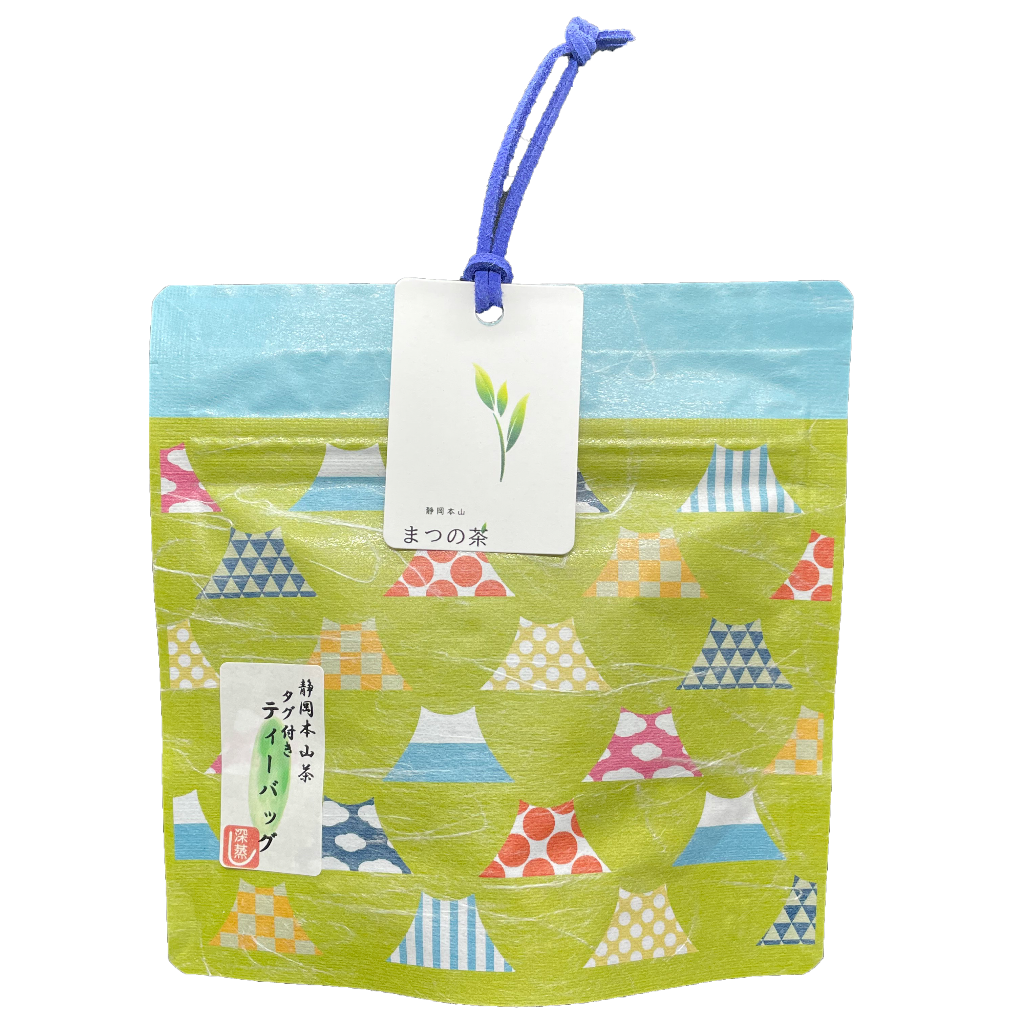 静岡茶 静岡本山 深蒸し茶 まつの茶 煎茶 冷茶  タグ付きティーバッグ 5個入